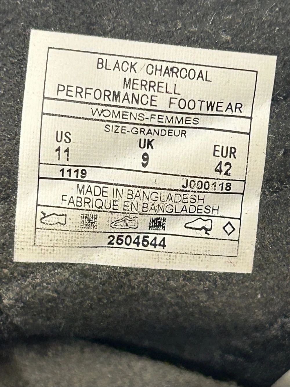 Merrell Women’s 11 Black Charcoal Strappy Sport Sandals Air Cushion Memory Foam